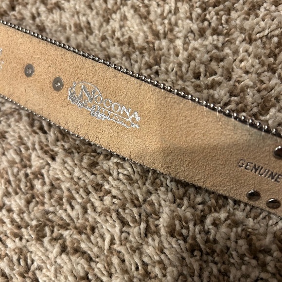 Nocona Genuine Leather Western Belt | Rhinestones & Hair-On Hide | Size 34 main image 9